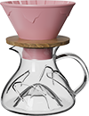 Leaf Glass Server Set CPC450-03A Pink