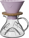 Leaf Glass Server Set CPC450-03A Purple