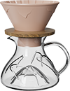 Leaf Glass Server Set CPC450-03A Rose Beige