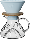 Leaf Glass Server Set CPC450-03A Sky Blue