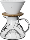 Leaf Glass Server Set CPC450-03A White