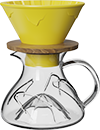 Leaf Glass Server Set CPC450-03A Yellow