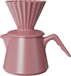 Ceramic Dripper and 600ml Serving Pot Set CZ-07C Pink