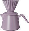 Ceramic Dripper and 600ml Serving Pot Set CZ-07C Purple