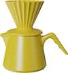 Ceramic Dripper and 600ml Serving Pot Set CZ-07C Yellow
