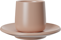 Double Walled Coffee Cup and Saucer TPA150-01B Dusty Rose