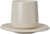 Double Walled Coffee Cup and Saucer TPA150-01B Khaki