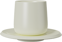 Double Walled Coffee Cup and Saucer TPA150-01B Light Khaki