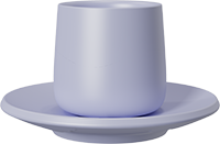 Double Walled Coffee Cup and Saucer TPA150-01B Light Purple