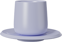 Double Walled Coffee Cup and Saucer TPA150-01B Purple