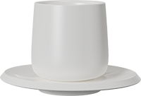 Double Walled Coffee Cup and Saucer TPA150-01B White