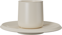 Double Walled Coffee Cup and Saucer TPA230-01B Khaki