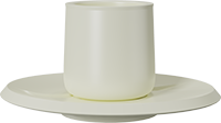 Double Walled Coffee Cup and Saucer TPA230-01B Light Khaki