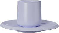 Double Walled Coffee Cup and Saucer TPA230-01B Purple