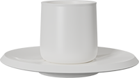 Double Walled Coffee Cup and Saucer TPA230-01B White
