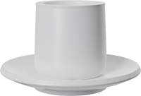 Double Walled Coffee Cup and Saucer TPA230-01E White