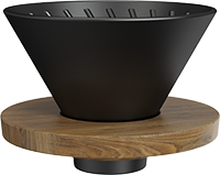 Dripper With Wooden Stand CD600-01A Black