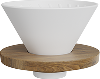 Dripper With Wooden Stand CD600-01A White