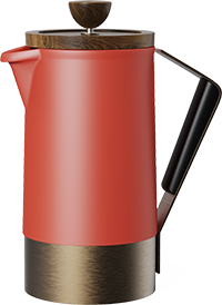 Duke French Press Coffee Maker CPA600-06A Red