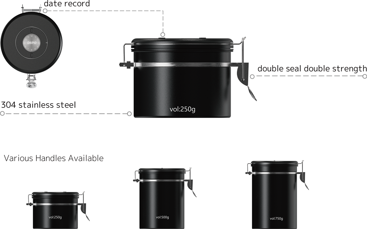 Eternity 304 SLS Coffee Canister DH68N-1