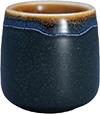Flambé Glaze Double Wall Coffee Cup CM80-01A Dark Blue