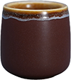 Flambé Glaze Double Wall Coffee Cup CM80-01A Dark Brown
