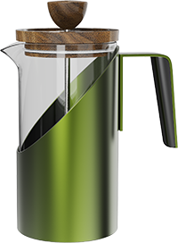 Gorgeous Stainless Steel Glass French Press CPA800-07A Green