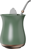 Gold Bottom Yerba Mate Cups MD350-01A Green