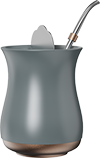 Gold Bottom Yerba Mate Cups MD350-01A Grey