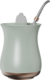 Gold Bottom Yerba Mate Cups MD350-01A Light Green