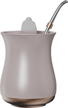 Gold Bottom Yerba Mate Cups MD350-01A Lilac Grey