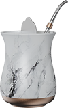 Gold Bottom Yerba Mate Cups MD350-01A Marbling Black