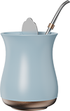 Gold Bottom Yerba Mate Cups MD350-01A Sky Blue