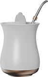 Gold Bottom Yerba Mate Cups MD350-01A White