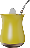 Gold Bottom Yerba Mate Cups MD350-01A Yellow