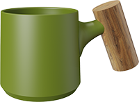 Mini cappuccino coffee cup CM230-03A Green
