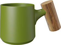 Mini Cappuccino Coffee Cup CM230-03A Green