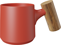 Mini cappuccino coffee cup CM230-03A Red