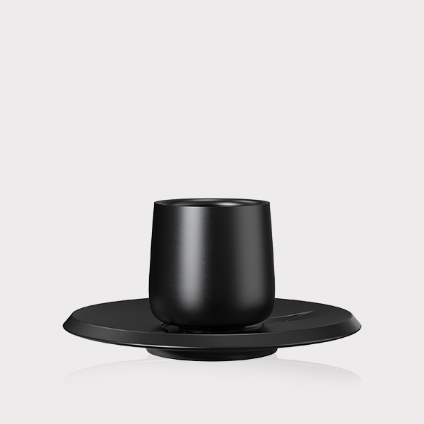 Mini Double Walled Coffee Cup and Saucer CM80-01B