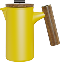 Polaris Ceramic French Press CPA600-03A Yellow