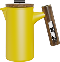 Polaris Ceramic French Press CPA600-05A Yellow