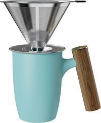 Stainless Steel Dripper Coffee Mug Set CZ-03A Blue