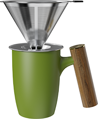 Stainless Steel Dripper Coffee Mug Set CZ-03A Green
