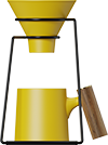 Stainless Steel Stand Pour Over Coffee Set CZ-06E Yellow