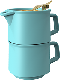 Tea pot tea cup set TPA400-02A Blue
