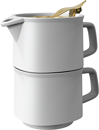 Tea Pot Tea Cup Set TPA400-02A White