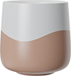 Two-Tone Double Wall Coffee Cup 150ml TPA150-01A1 Rose Beige
