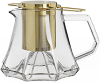 Octagonal Glass Teapot TPA550-01B Glass