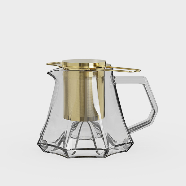 Octagonal Glass Teapot TPA550-01B