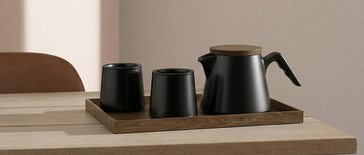 Tea Pot with Two Mugs Set TPA600-04B